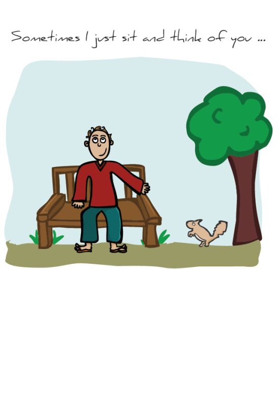 Front of "Sit and Think" card