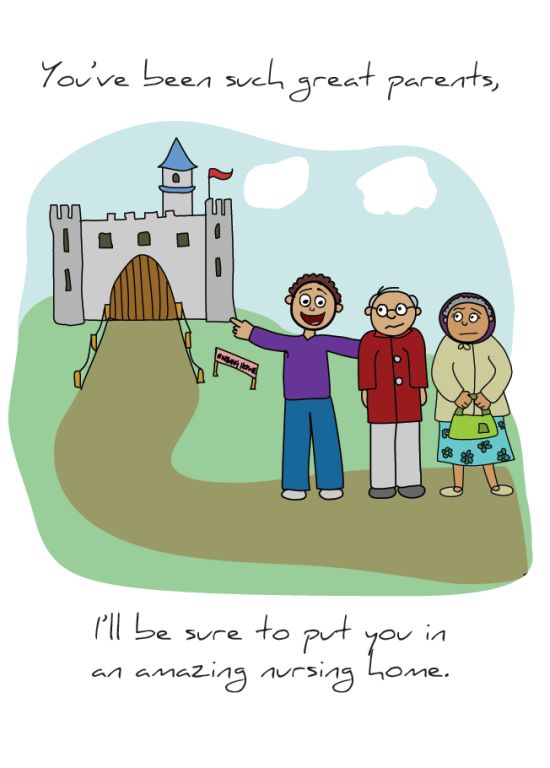 Front of "Amazing Nursing Home" card
