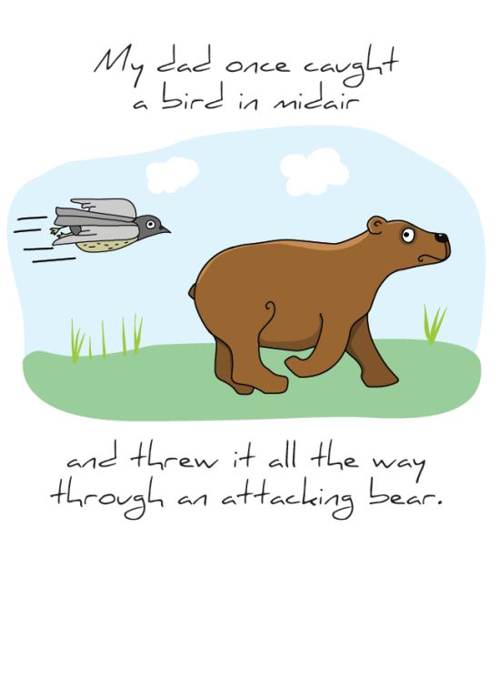 Front of "Bird Through Bear" card