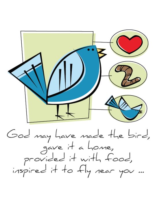 Front of "Bird poop" card