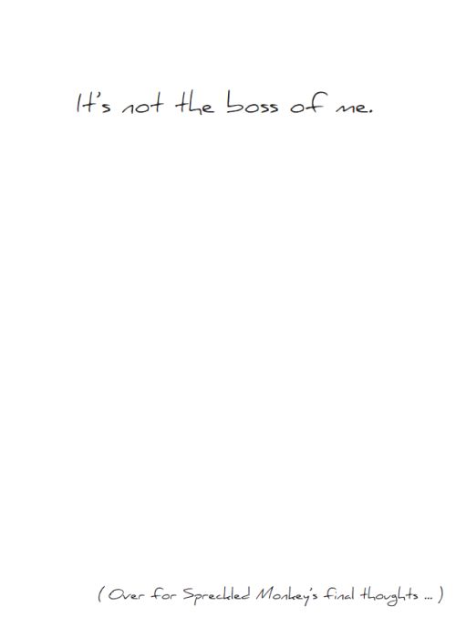 Inside of "Boss of Me" card