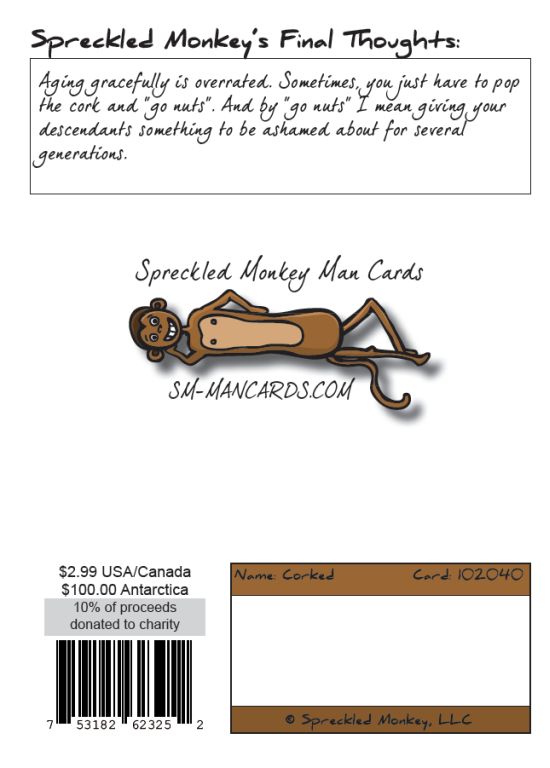Back of "Corked" card