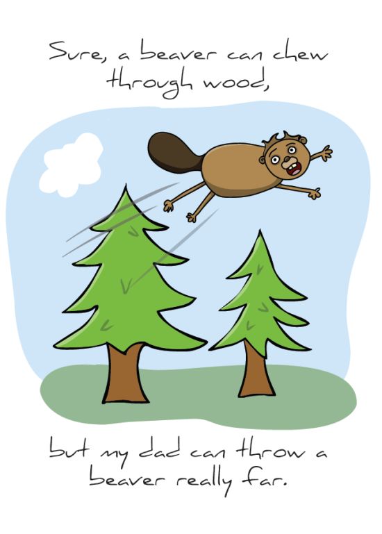 Front of "Dad Beaver" card
