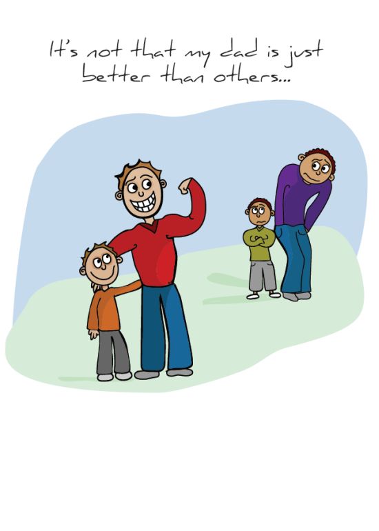 Front of "Dad Much Better" card
