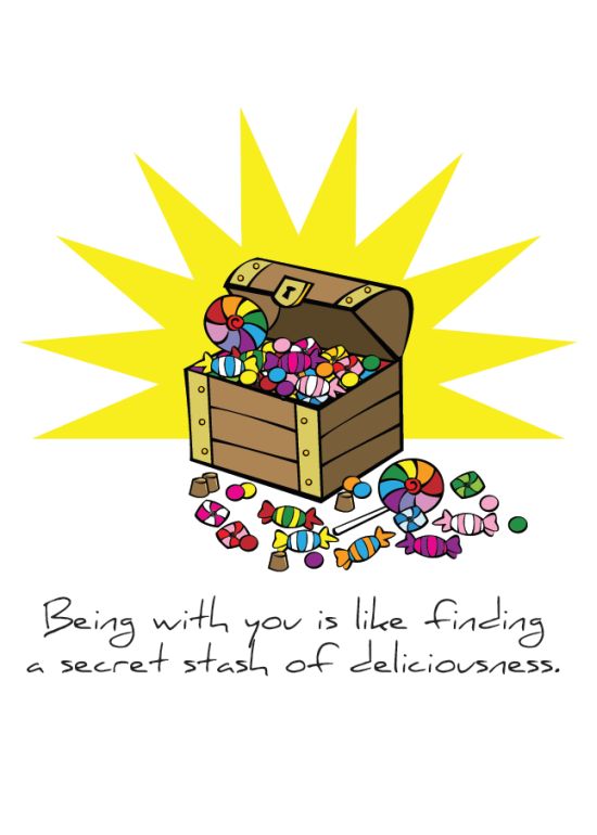 Front of "Deliciousness" card