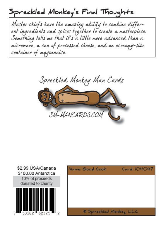 Back of "Good Cook (Birthday)" card