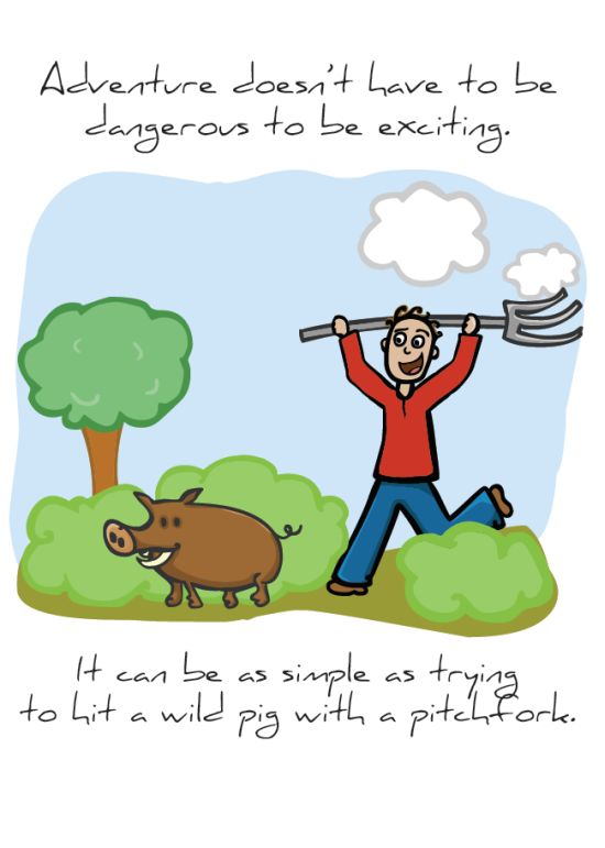 Front of "Hunt Pig (Birthday)" card
