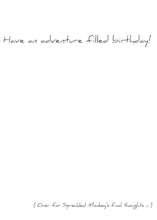 Inside of "Hunt Pig (Birthday)" card