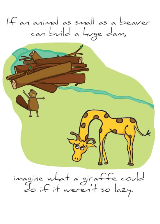 Front of "Lazy Giraffe (Birthday)" card