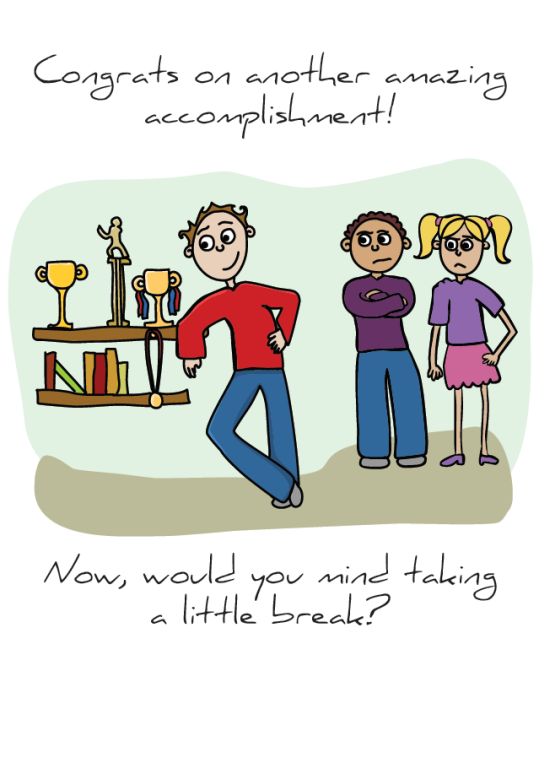 Front of "Lazy by Comparison " card