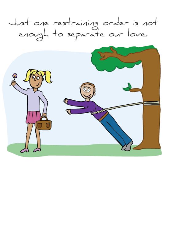Front of "Restraining Order" card