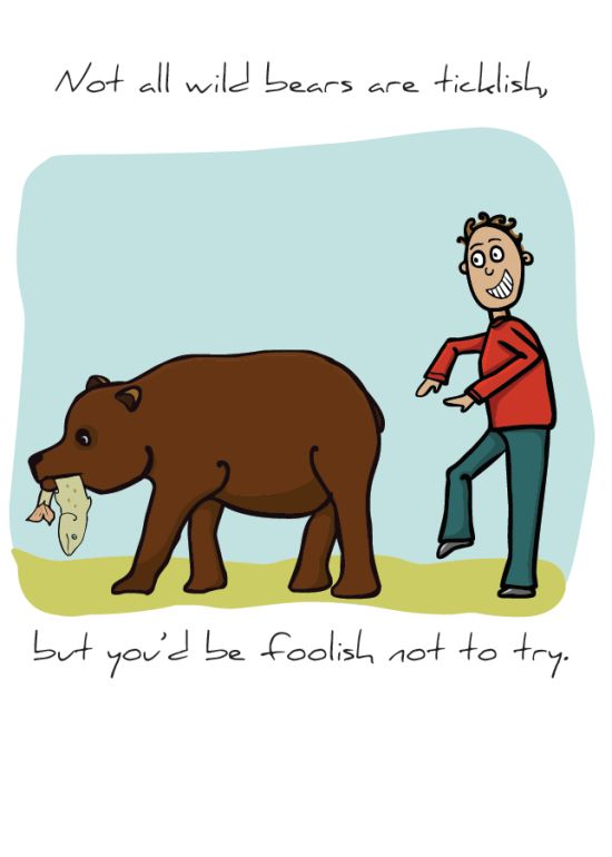 Front of "Tickle Bear" card