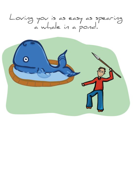 Front of "Whale Pond" card